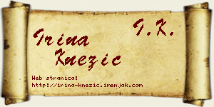 Irina Knežić vizit kartica